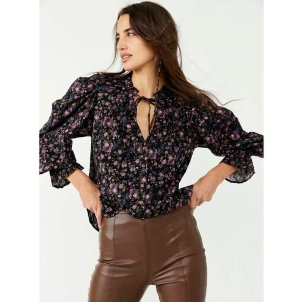 Free People Meant to Be Blouse Size Small